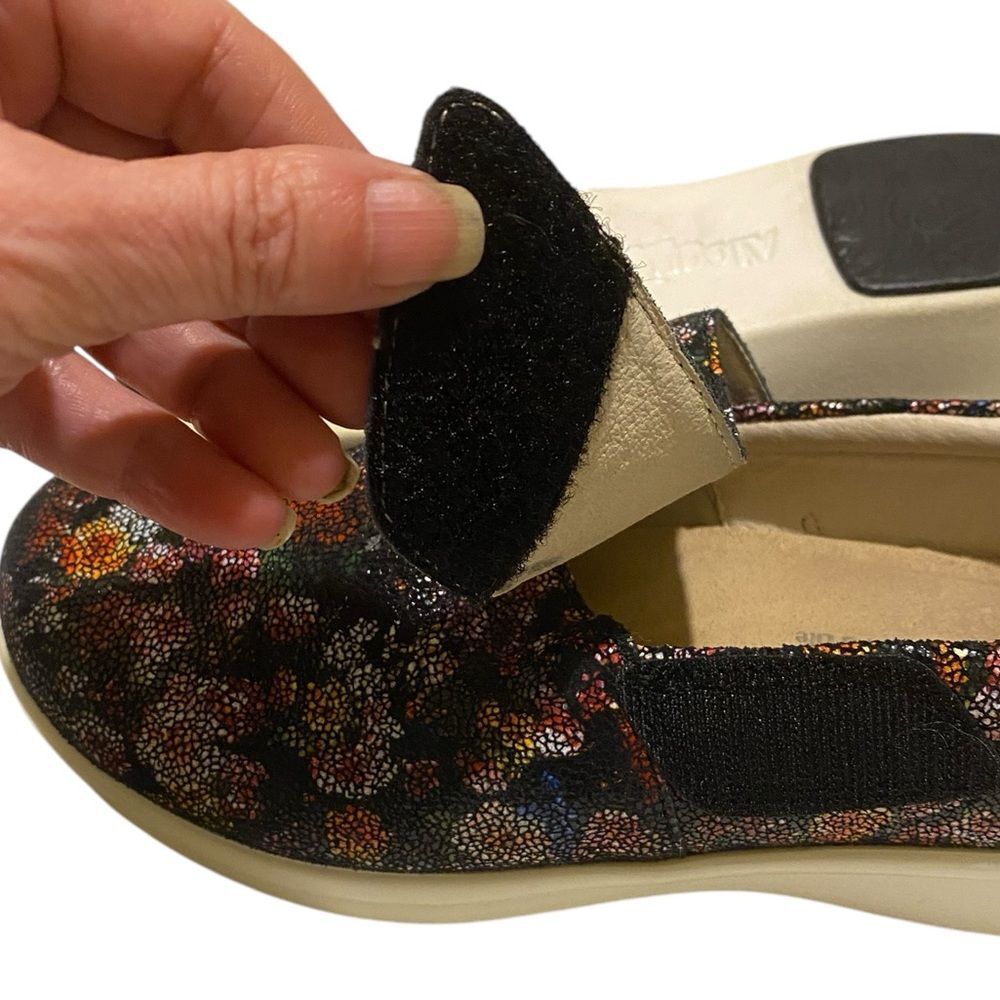Algeria Clog Mule Shoes Leather Black Floral Comfortable Professional - Picture 9 of 14
